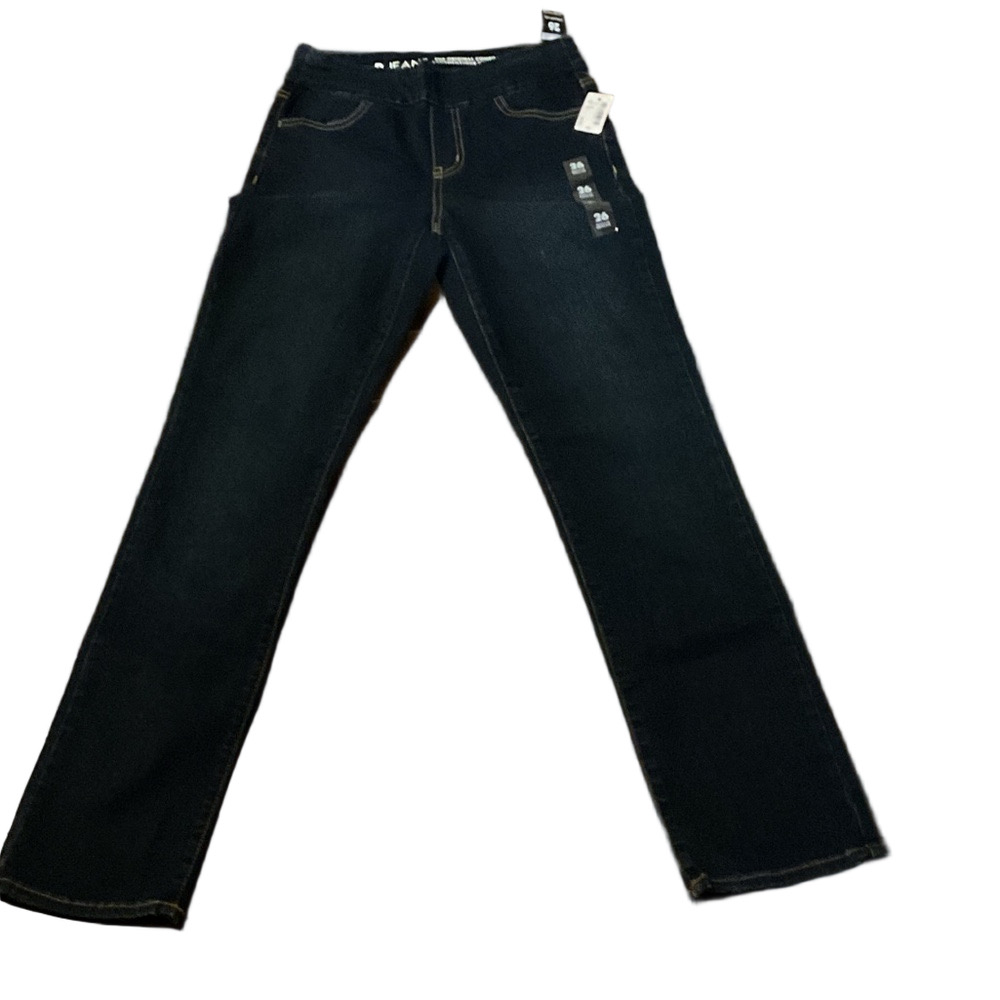 Classic Dark Denim Straight Leg Jeans